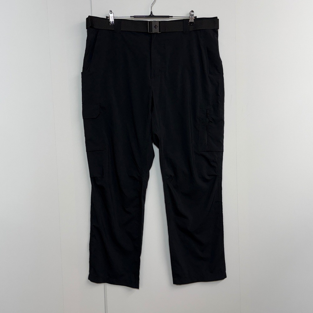 Columbia Pants Mens 42X30 Black Cargo Omni-Shade Silver Ridge Utility Belted